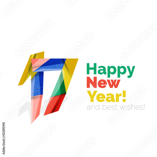 Free Download 2017 Christmas and New Year Geometric Banner - GFXLoad