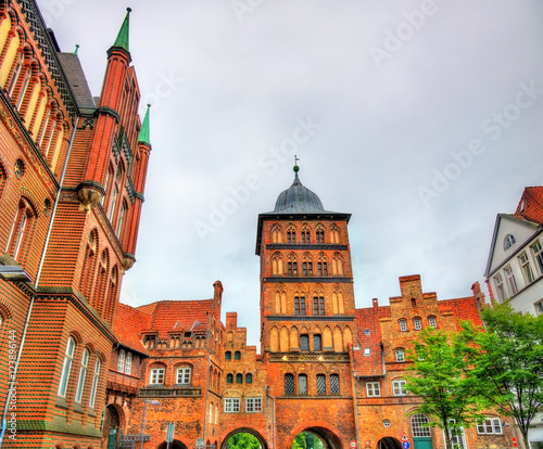 Burgtor, the northern gate of Lubeck, Germany photo