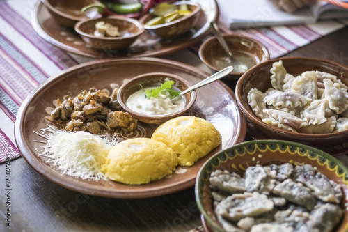 Mamaliga traditional dish, Romania