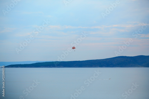 Seascape with parachute
