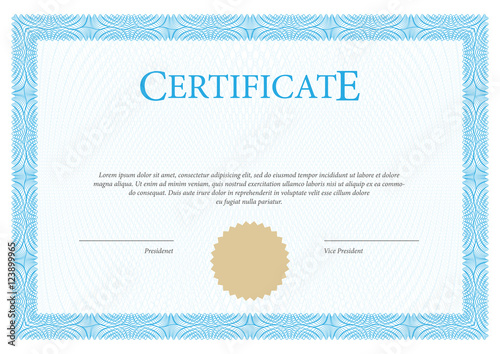Certificate and diplomas template.