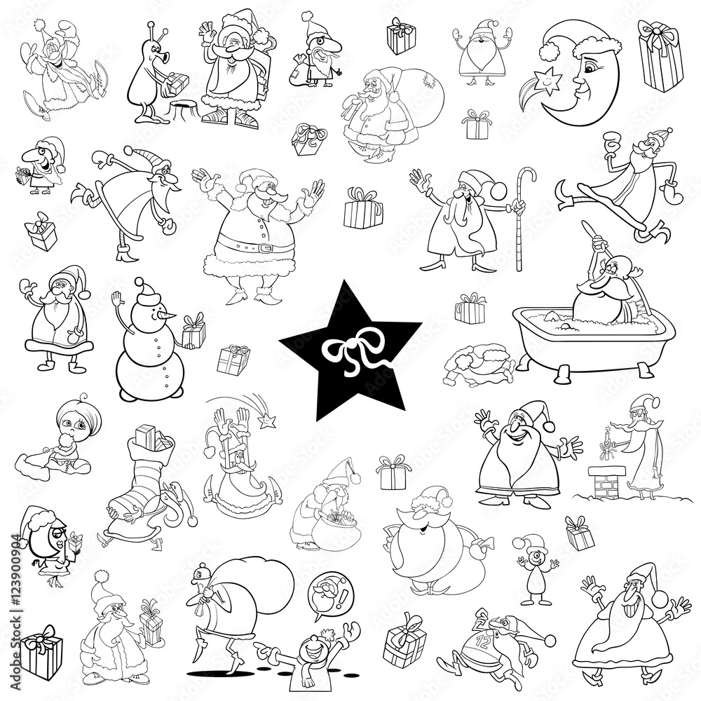 black and white xmas set black and white xmas set