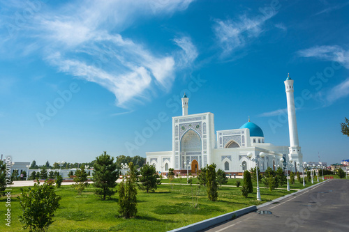 Minor White Mosque in Tashkent, Uzbekistan.