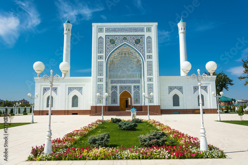 Minor White Mosque in Tashkent, Uzbekistan.