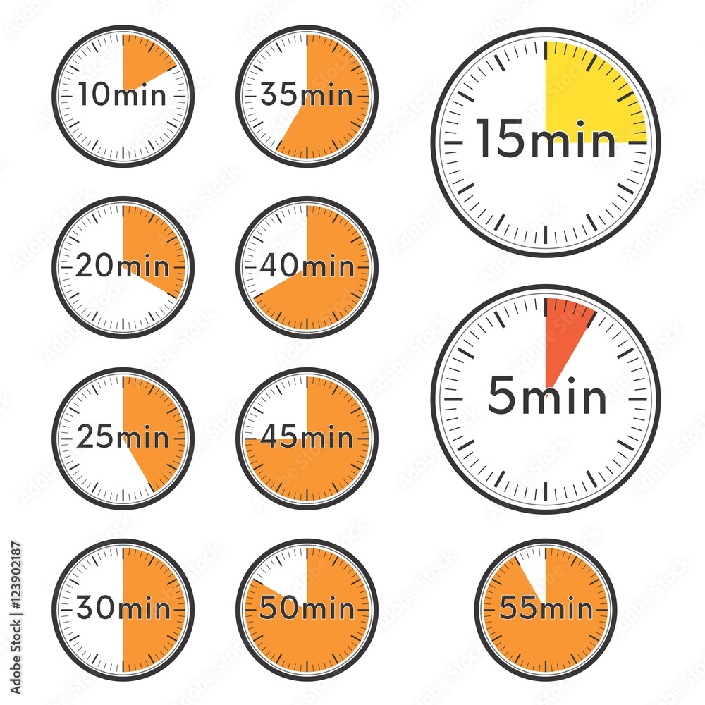 Timer Picture Pdf collection of timers Stock Vector | Adobe Stock