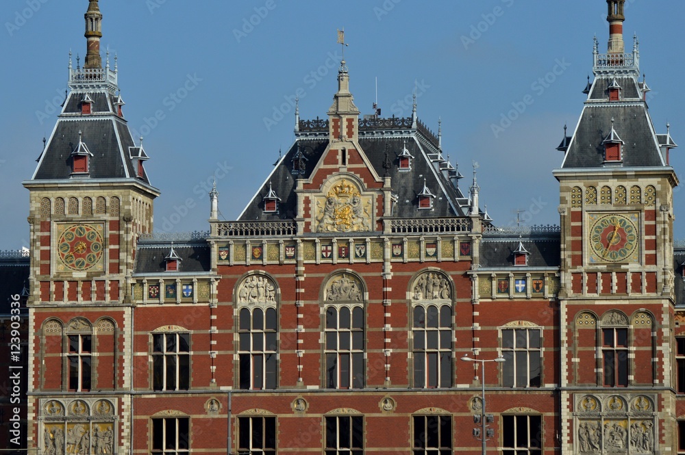 Fototapeta premium Budynek w mieście Amsterdam