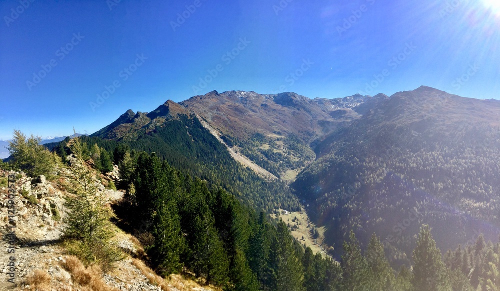 Bergblick auf Viggartal in Tirol