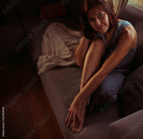Girl relaxing near the window