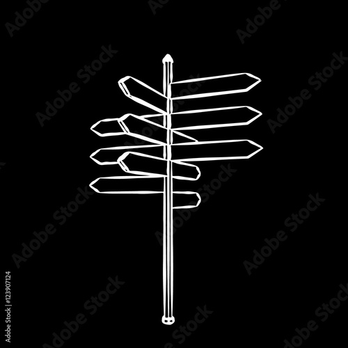 Arrow road sign. Isolated o...