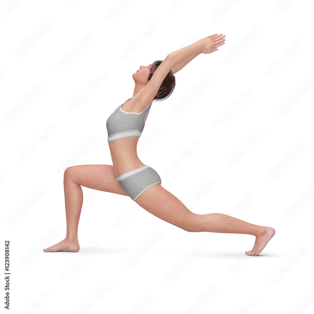Dehnübungen und Stretching – junge Frau in Dehnen-Position Dehnübungen und Stretching – junge Frau in Dehnen-Position