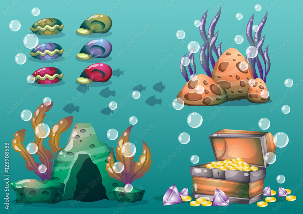 Free Underwater World 2D Game Objects 