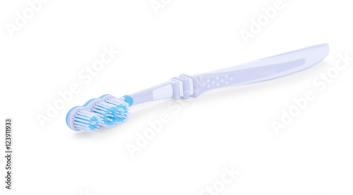 Toothbrush on a white background.