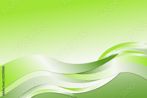 Green gradient abstract line and wavy background