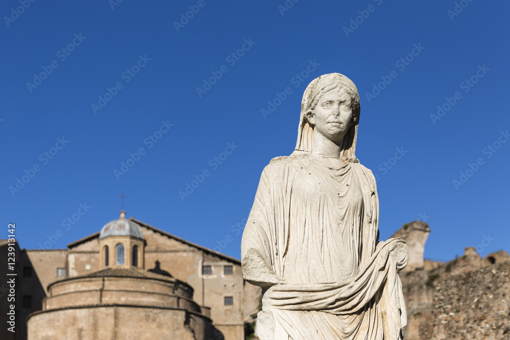 Forum Romanum, Statue, Rom, Italien