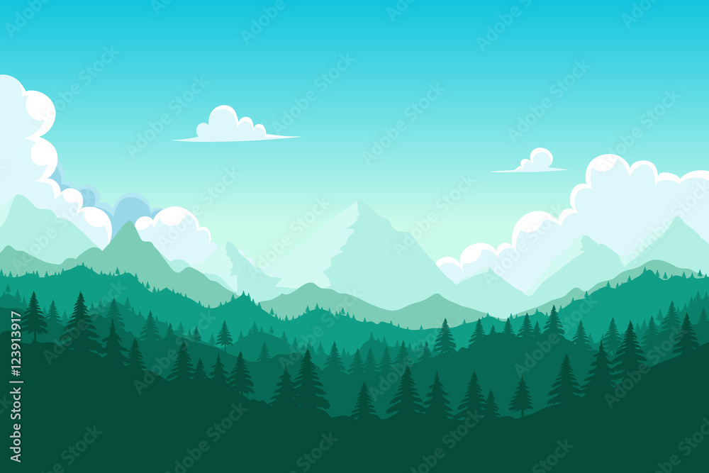 Forest and mount