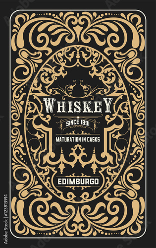 Vintage design for labels. Suitable for whiskey or other comerci