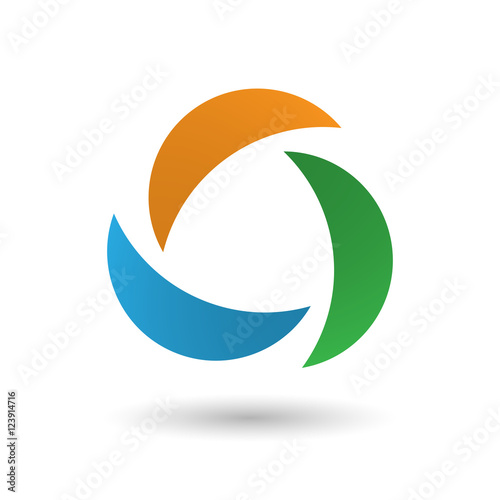 Abstract icon of three elements.