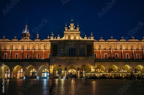 krakow old market at night
