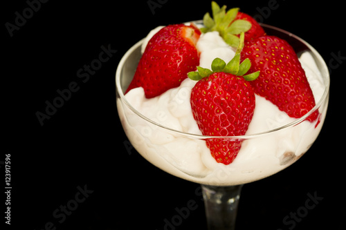 Strawberries and yoghurt