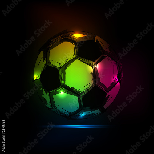 Sketch Soccer ball light design easy all editable © hubis3d