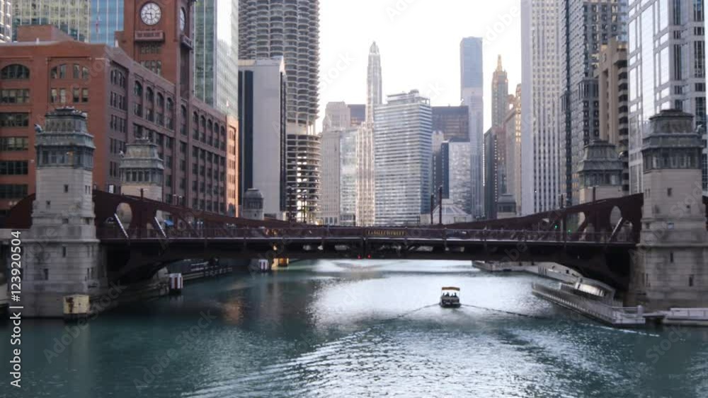4K UltraHD View of the Riverwalk in Chicago