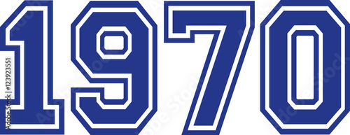 1970 Year college font