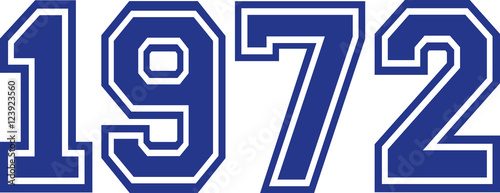 1972 Year college font