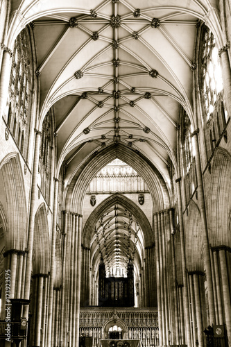 York Minster Ceiling Nave HDR split toning