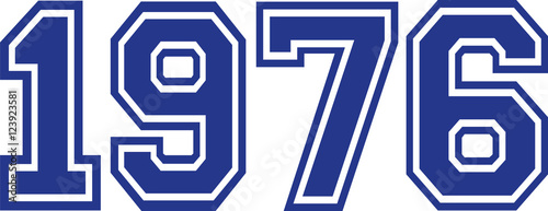 1976 Year college font