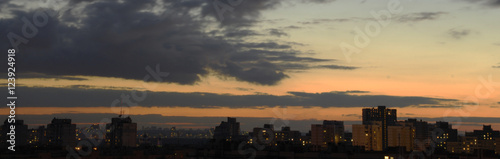 urban sky panorama. skyline