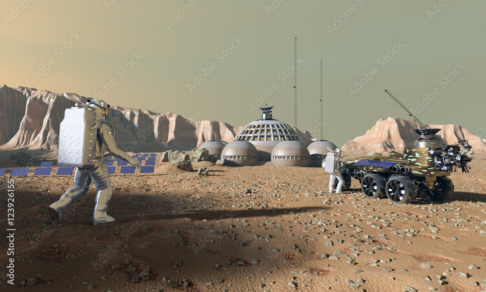 Naklejka premium Mission Mars