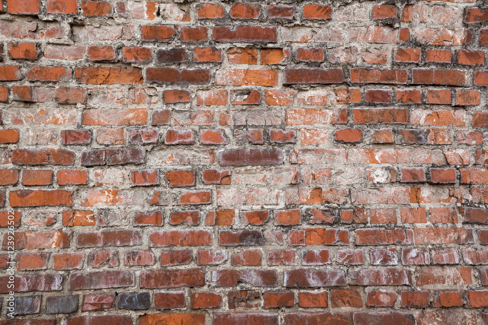 Old rough brick wall weathered Old rough brick wall weathered