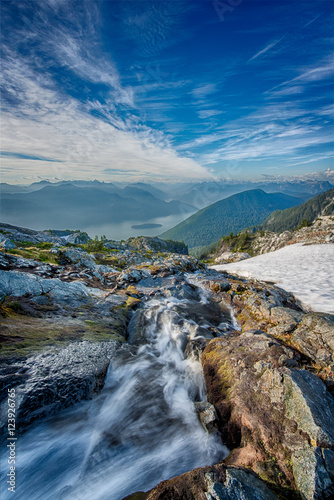 Glacier stream on the Golden Ears Mountains