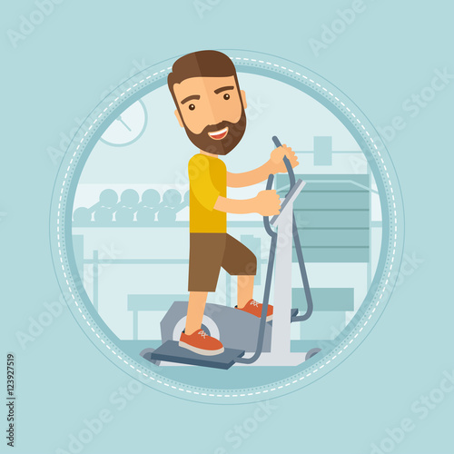 Man making exercises in the gym.