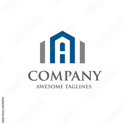 Letter A Real Estate Logo Design. Creative abstract real estate icon with letter A logo vector 