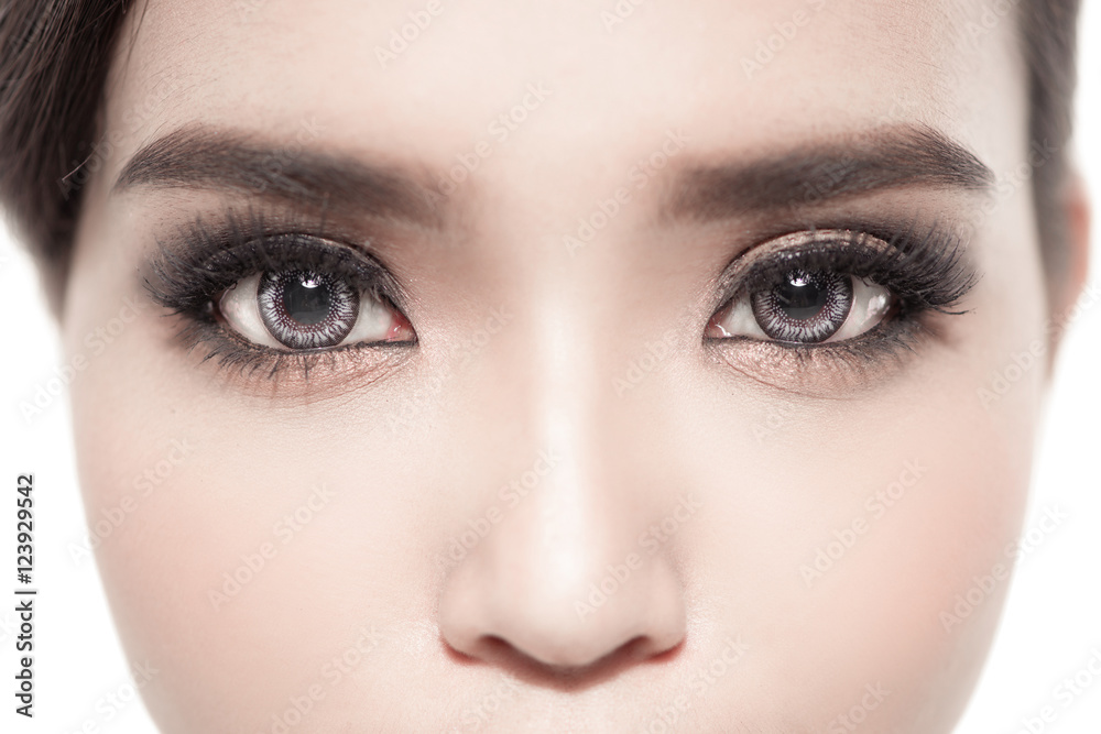 Naklejka premium Close up woman eyes