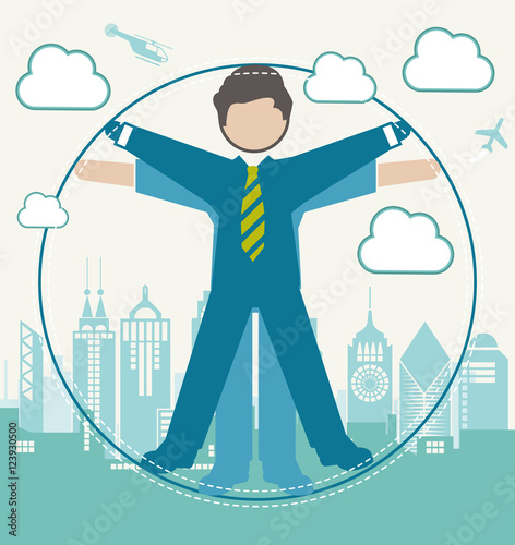 Vitruvian Businessman