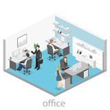 Set of isometric business people , info graphic vector design