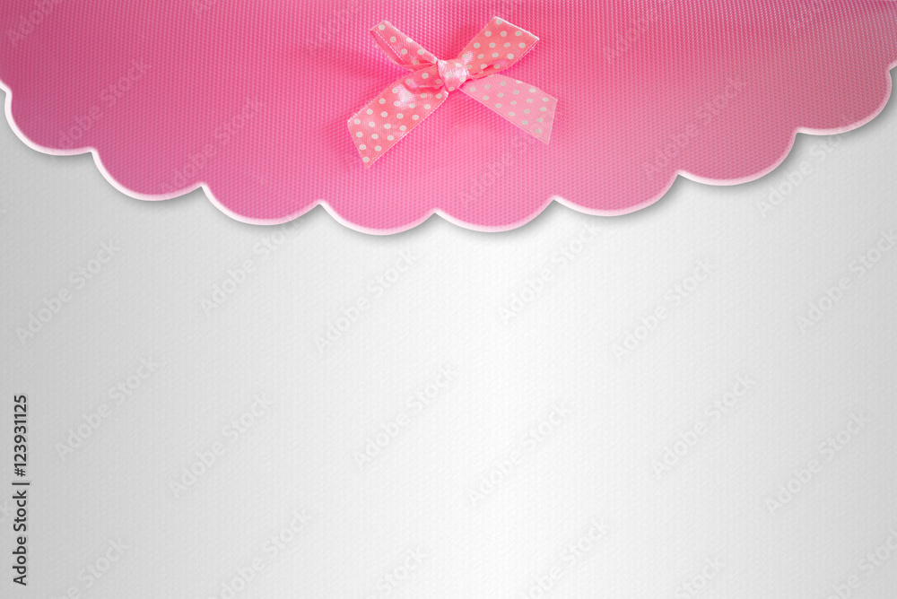 cards decoration with pink ribbon