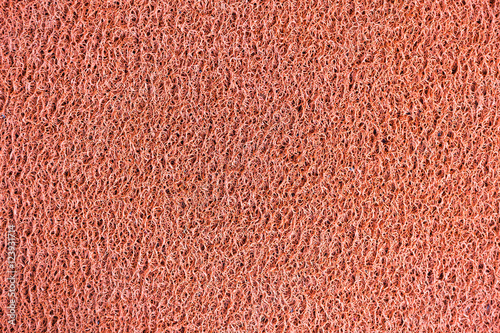 Red vinyl dust trap carpet