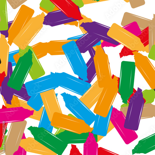 Colored markers. Abstract composition. Background.
