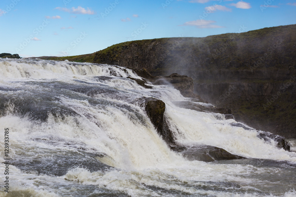 Flow downsteam from a waterfall Flow downsteam from a waterfall