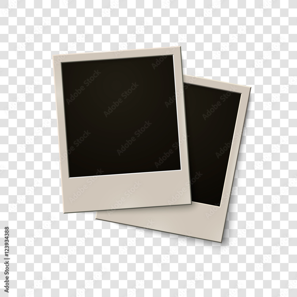 Empty photo frames in retro style. Isolated on white transparent background. Black and white. Vector illustration, eps 10.
Empty photo frames in retro style. Isolated on white transparent background. Black and white. Vector illustration, eps 10.