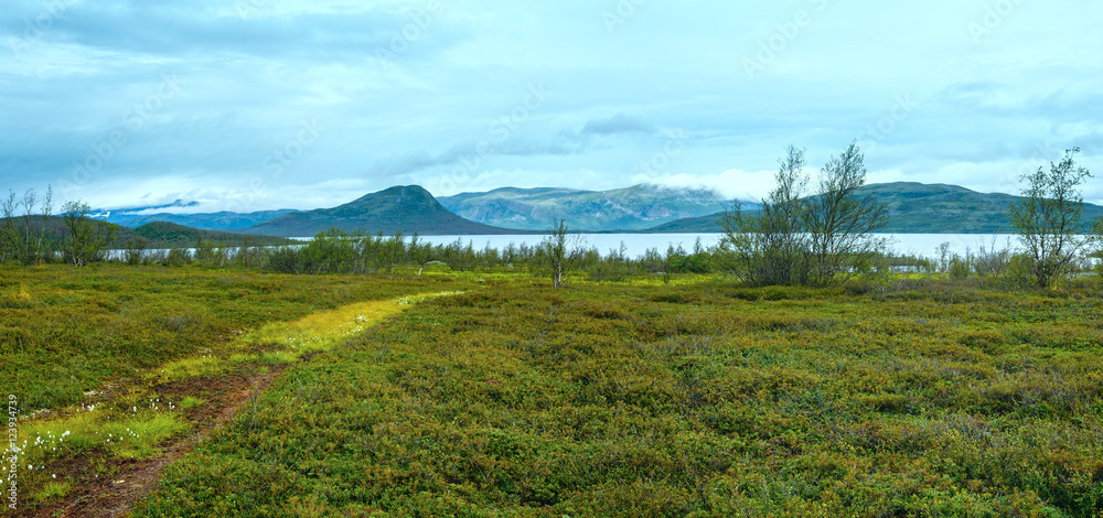 Tornetrask lake summer view ( Lapland, Sweden)