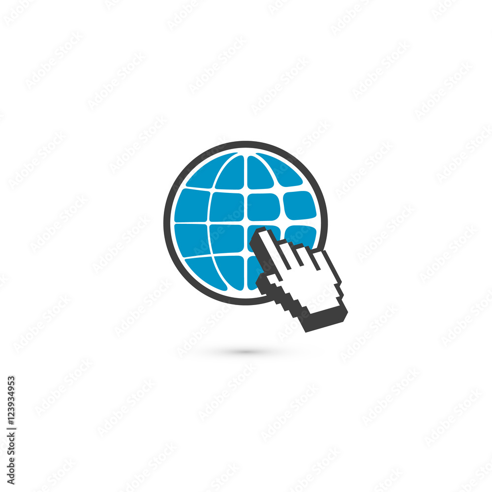 World wide web symbol. Isolated on white background. Vector illustration, eps 10.
World wide web symbol. Isolated on white background. Vector illustration, eps 10.
