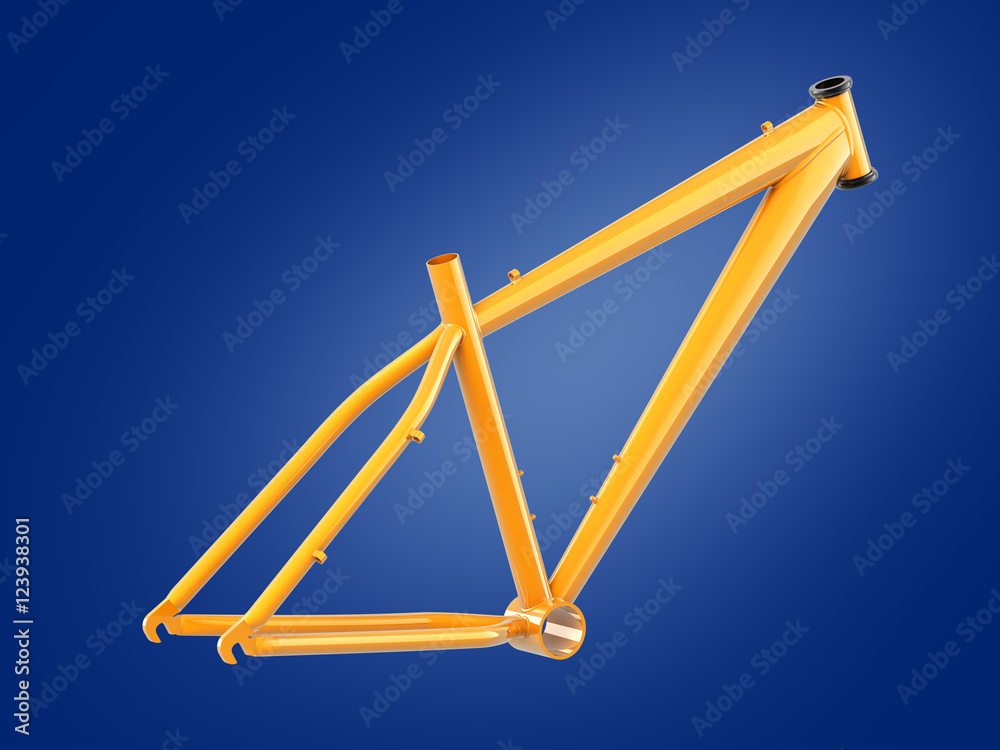MTB frame on dark gradient background 3d render MTB frame on dark gradient background 3d render