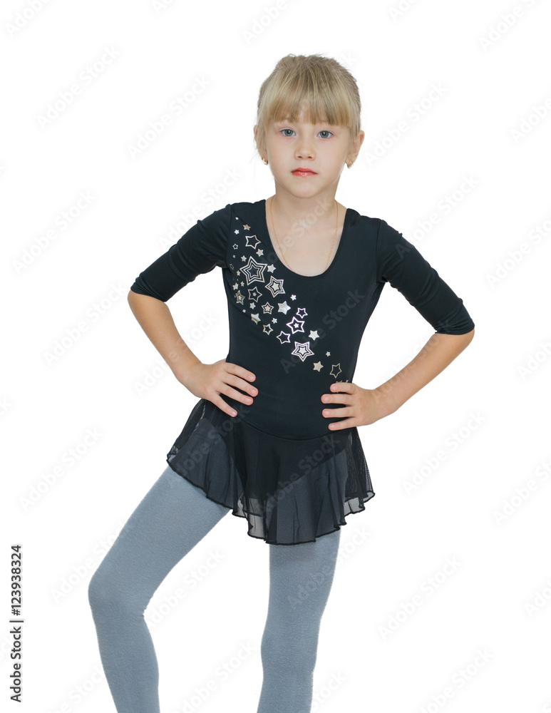 beautiful little girl in costume for the dance beautiful little girl in costume for the dance