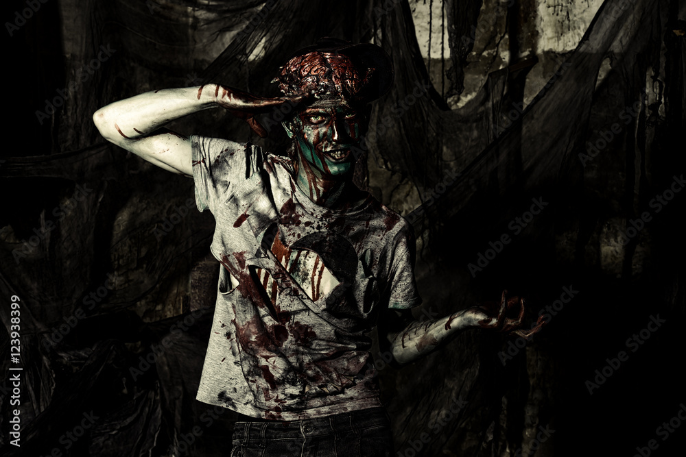 Naklejka premium disgusting zombie