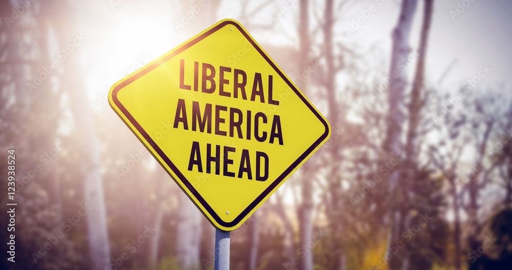 Composite image of liberal america ahead Composite image of liberal america ahead