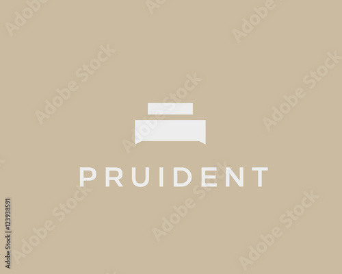 Creative premium furniture logo. Luxury universal interior design logotype idea symbol. Style negative space bed icon sign.